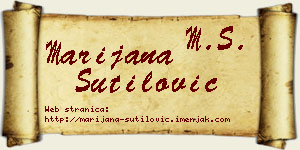 Marijana Šutilović vizit kartica